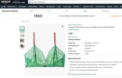 Beyaz arka plan üzerinde ince mercan askılı yeşil dantel balenli sütyenin stüdyo çekimi, Avrupa'daki projeler için cilalı ürün fotoğrafçılığı.